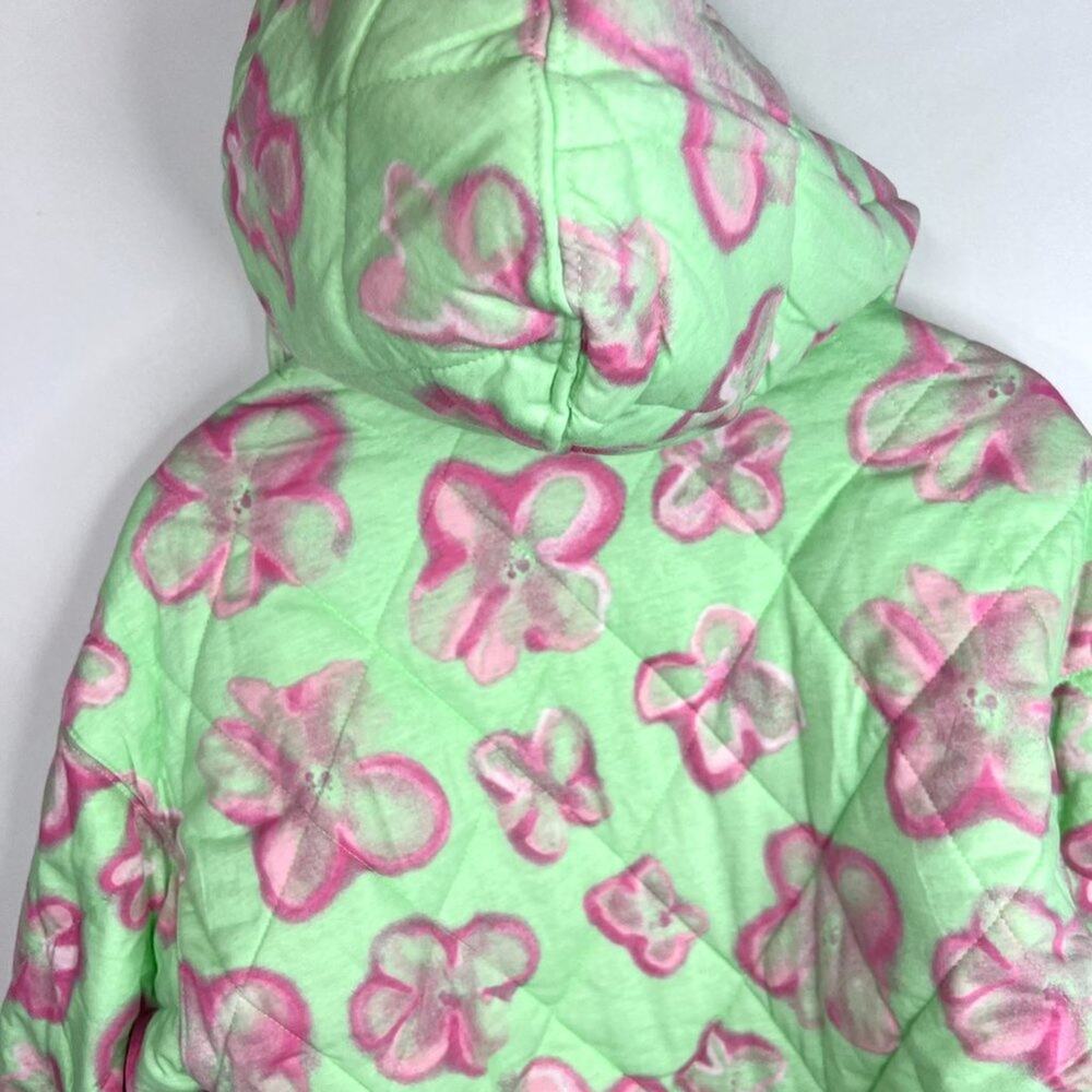 NWT Wild Fable Floral  Quilted Hooded Puffer Jacket XS - Picture 8 of 10